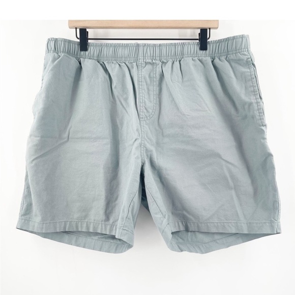 Free Fly Men’s Stretch Canvas Shorts Grey Cotton 6” Inseam Elastic Waist Outdoor - Picture 2 of 13